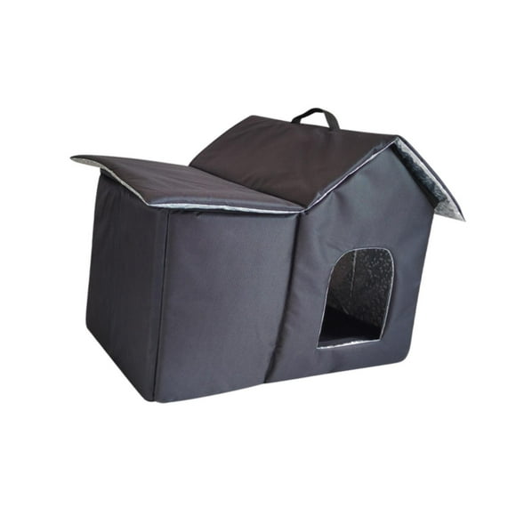Caseta de exterior para gatos callejeros, refugio de invierno, jardín, cueva para perros pequeños y medianos, cama para mascotas 48 cm x 33 cm x 40 cm