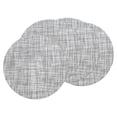 thumbnail image 1 of Uxcell 4Pcs Manteles Individuales, Manteles Redondos Trenzados de 13.7 Pulgadas, Manteles Antideslizantes y Resistentes al Calor, Manteles Lavables para Mesa de Comedor, Gris, 1 of 7