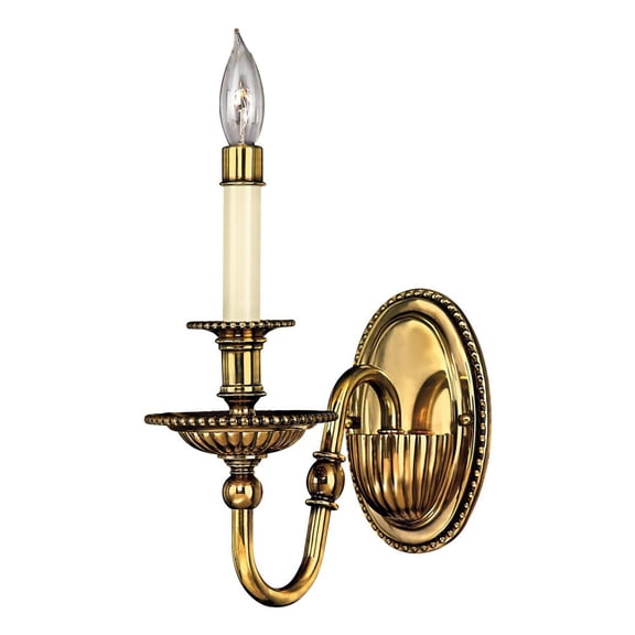4410BB Hinkley Lighting Cambridge - Single Light Sconce in Traditional Style - 4.5 Inches Wide by 11 Inches High-Burnished Brass Finish