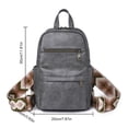 thumbnail image 3 of Bolso de escuela para mujer Bolso de moda de cuero de PU Bolso de escuela Mochila simple de moda para niñas, 3 of 5
