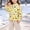 Yellow, variant on Fesfesfes Kids Unisex Stand Collar Lightweight Quilted Jacket Snap Button Cartoon Print Relaxed Fit Warm Inner Coat for Boys Girls 2-8 Years