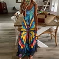thumbnail image 2 of Colorful Butterfly Sleeveless Dress Dresses Summer Elegant Dresses for Women Long Dress, 2 of 6