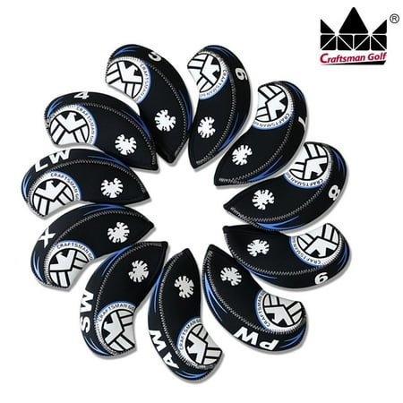 - Craftsman Golf iron headcover ultra light shield neoprene 11PCS three colors availble