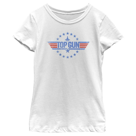 Girl's Top Gun Circle of Stars Logo Graphic T-Shirt