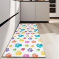 thumbnail image 4 of Pets Paws Print Colorful Kitchen Rug Mat,Kitchen Runner Rugs Non Skid Washable,Decorative Kitchen Floor Mats for Kitchen,Sink,Laundry,17"X47", 4 of 5
