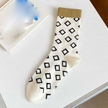 

Soighxzc Women s Medium Tube Socks Versatile Stockings Autumn Lingge Pile Stockings Fresh Socks