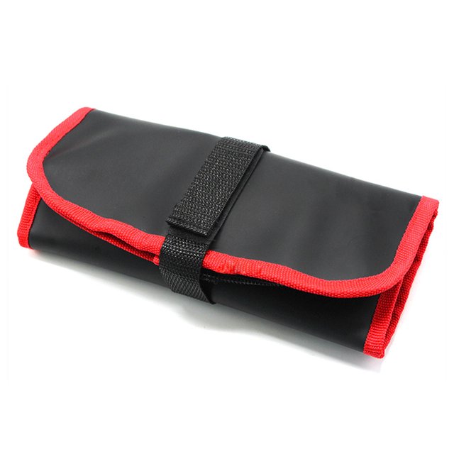 Eigraketly Bolsa de almacenamiento de anzuelos para señuelos de pesca, bolsillo multiusos, impermeable, de gran capacidad, bolsas de soporte, Pescar Rojo