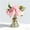 pink, variant on 13"x10" Purple Faux Roses in Vase Arrangement - Lifelike Artificial Flowers with Simulated Water, for Dining Table Centerpiece, Home & Restaurant Decor