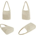 thumbnail image 2 of Kukuzhu Women Straw Shoulder Bag Bucket Bag Beach Hobo Handbag Top Handle Satchel Purse for Summer, 2 of 6