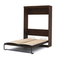 thumbnail image 4 of Pemberly Row 59" Contemporary Wood/Metal Full Wall Bed in Chocolate, 4 of 10