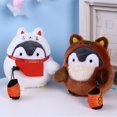 thumbnail image 3 of Conception d'Animal de Bande Dessinée Mignon Peluche Poupée Sac à Dos Sac Suspendu Pendentif, 3 of 8