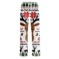thumbnail image 5 of UDAUDU Christmas Pajamas Pants for Women Sleepwear Xmas Graphic Wide Leg Pants Drawstring Stretch Casual Fall Pajama Pants S, 5 of 6