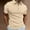 Khaki, variant on KIHOUT Men's Solid Stripe Shirts Casual Turndown High Elastic Short Sleeve Pullover Blouse Clearance Daily Work Leisure Tops