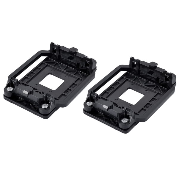 Plastic CPU Fan Stand Bracket Base Socket Black 2pcs for AMD AM2 AM3 AM2+ AM3+