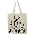 thumbnail image 3 of Inktastic Funny Music Yes Im Treble Gift Tote Bag, 3 of 5