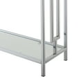 thumbnail image 5 of Convenience Concepts Town Square Chrome Console Table, Faux White Marble/Chrome Frame, 5 of 7