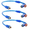 thumbnail image 1 of Câble Audio de Voiture 1 Femelle vers 2 Mâles Adaptateur Rca Répartiteur de Fil Connecteur de Signal, 1 of 4