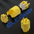 thumbnail image 6 of ELEGRP Straight Blade Electrical Plug and Connector Set 15 Amp 125 Volt NEMA 5-15P NEMA 5-15R 2 Pole 3 Wire Grounding, Commercial Grade, Yellow, 5 Set, 6 of 6