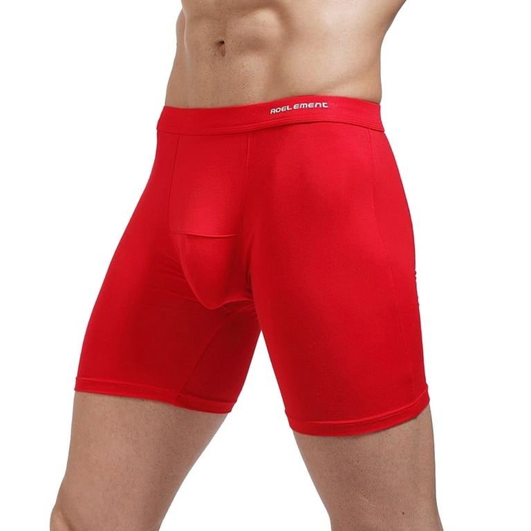 Pimfylm Cotton Underwear For Men High Waist Men's Micro Speed Dri No Show  Brief Red 3X-Large