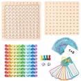 thumbnail image 1 of POINTERTECK Wooden Math Multiplication Board Montessori Children Counting Toy with 1 to 10 Times Table Kids Learning Educational Toys Wooden Interactive Math Board Game for Children Over, 1 of 11