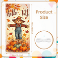 thumbnail image 2 of Rustic Design Hello Fall Banner Scarecrow Decoration Autumn Leaves Harvest for Seasonal Decor Thanksgiving Decoration Outdoor Events, 2 of 9