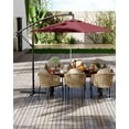 thumbnail image 2 of Parasol Déporté de 10 Pi pour Patio avec Base en Croix – Rotation à 360°, Inclinaison Infinie, Auvent Résistant à la Décoloration, Grand Ombrage Extérieur pour Terrasse, Piscine, Jardin, Cour Arrière – Bordeaux, 2 of 9