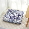 thumbnail image 4 of 22 Inch Square Meditation Pillow, Dutch Velvet Boho Floor Cushion for Yoga and Reading, 4 of 7