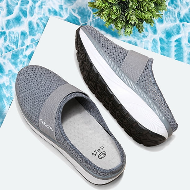 Sandalias de malla con plataforma ligera y hueco para mujer Wmkox8yii hj789