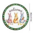 thumbnail image 2 of Round Easter Bunny Welcome Mat for Indoor Use - Absorbent Non Durable Polyester Rug with Cute Rabbit Print Round Shape Ideal for Living Room and Entry 40/60/80 cm, 2 of 6