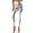 Metallic Silver, variant on Women's Casual High Waist Faux PU Leather Leggings