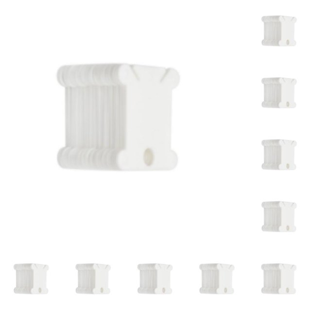 Cateissary Tablero de bobinado, bobinas de hilo, carrete de cable, enrollador de alambre, simplemente utilizado, bordado de puntada, accesorio de Blanco 100 piezas 10Conjunto