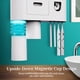 thumbnail image 4 of Distributeur Automatique de Dentifrice Kit de Presse Mural avec Support pour Brosse à Dents, 4 Fentes pour Brosse à Dents avec Couvercle, Organiseur de brosses à Dents Multifonction (2 Tasses), 4 of 4