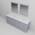 thumbnail image 5 of Tybee 84 in W x 22 in D Dark Grey Double Bath Vanity, White Quartz Top and 34 in Mirrors, 5 of 9