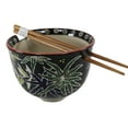 thumbnail image 3 of Ebros Pack Of 2 Night Willow Floral Bamboo Ramen Noodles Soup Bowl Chopsticks, 3 of 6
