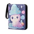 thumbnail image 2 of Game Card Storage Bag Collectible Trading Card Albums The 4-Pocket Card Binder With 50-Page Sleeve Can Hold 400 Game Cards Cartoon Beautiful Jellyfish, 2 of 6
