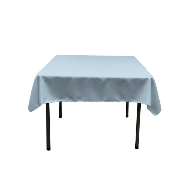 La Linen Polyester Poplin Square Tablecloth 52 By Inch Light Blue Com La Linen Polyester Poplin Square, What Size Square Tablecloth For A 48 Inch Round Table