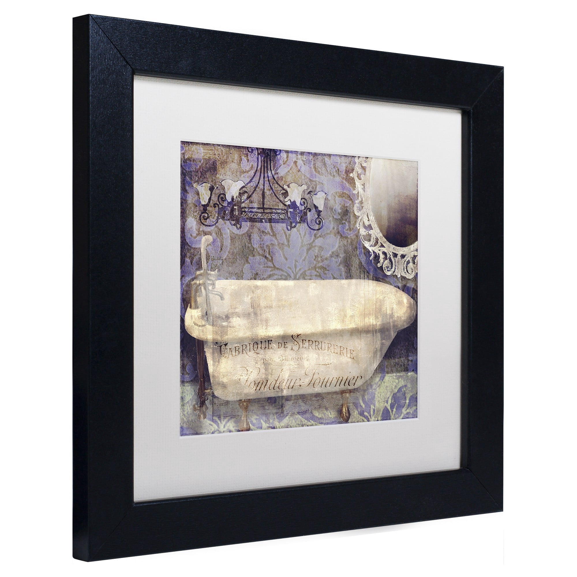 Trademark Fine Art "Le Bain Paris II" Canvas Art by Color Bakery White Matte, Black Frame