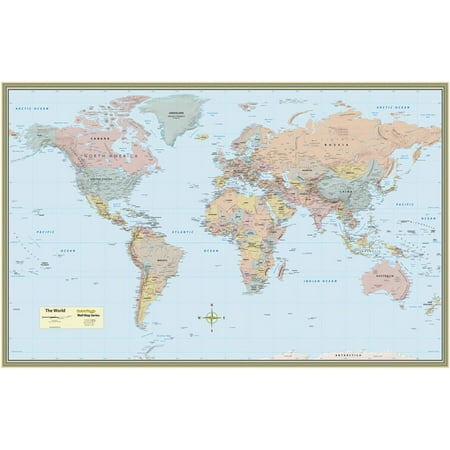 WORLD MAP LAMINATED POSTER 50 X 32 Walmart