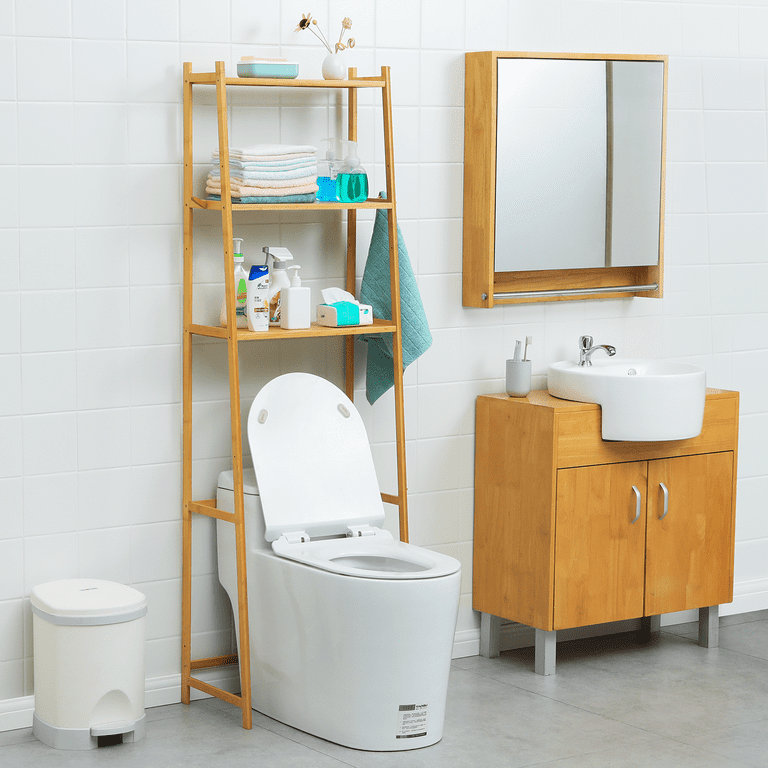 Marisa Chrome Freestanding Over-the-Toilet 3 Shelf Storage Etagere