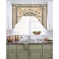 thumbnail image 2 of Yellow Blue Boho Kitchen Swag Valances for Windows, Rustic Southwestern Ethnic Geometric Swag Valances Curtains for Living Room, Rod Pocket Window Treatments for Bathroom, Bedroom, Cafe, 56"x36", 2 of 6