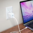 thumbnail image 5 of onn USB-C to USB-C Charging Cable 6ft Fast Charging USB-IF Certified White, 5 of 8