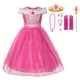 thumbnail image 3 of Disney Frozen Elsa Anna Costume Aurora Belle Snow White Princess Dress Girls Kids Cosplay Rapunzel Mermaid Ariel Party Clothes, 3 of 5