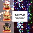 thumbnail image 4 of Solar Powered Automatic Waving Cat Fortune Cat Lucky Cat Home Office Car De, 4 of 5