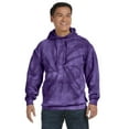 thumbnail image 2 of Adult Tie-Dyed Pullover Hooded Sweatshirt - SPIDER PURPLE - 2XL, 2 of 3