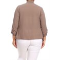 thumbnail image 4 of Women's Solid Casual Plus Size Loose Fit Draped Cardigan Blazer Jacket/Made in USA, 4 of 4