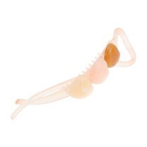 Unique Bargains 1 Pc Fashion Heart Beads Hair Clips for Home Coffee Color Pink