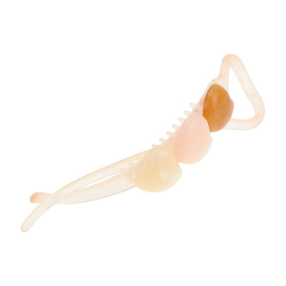 Unique Bargains 1 Pc Fashion Heart Beads Hair Clips for Home Coffee Color Pink