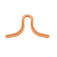 thumbnail image 3 of Tira de Puente Nasal para Máscara, Clip de Puente Nasal Interno para Accesorios naranja Baoblaze tira de puente lavable, 3 of 4