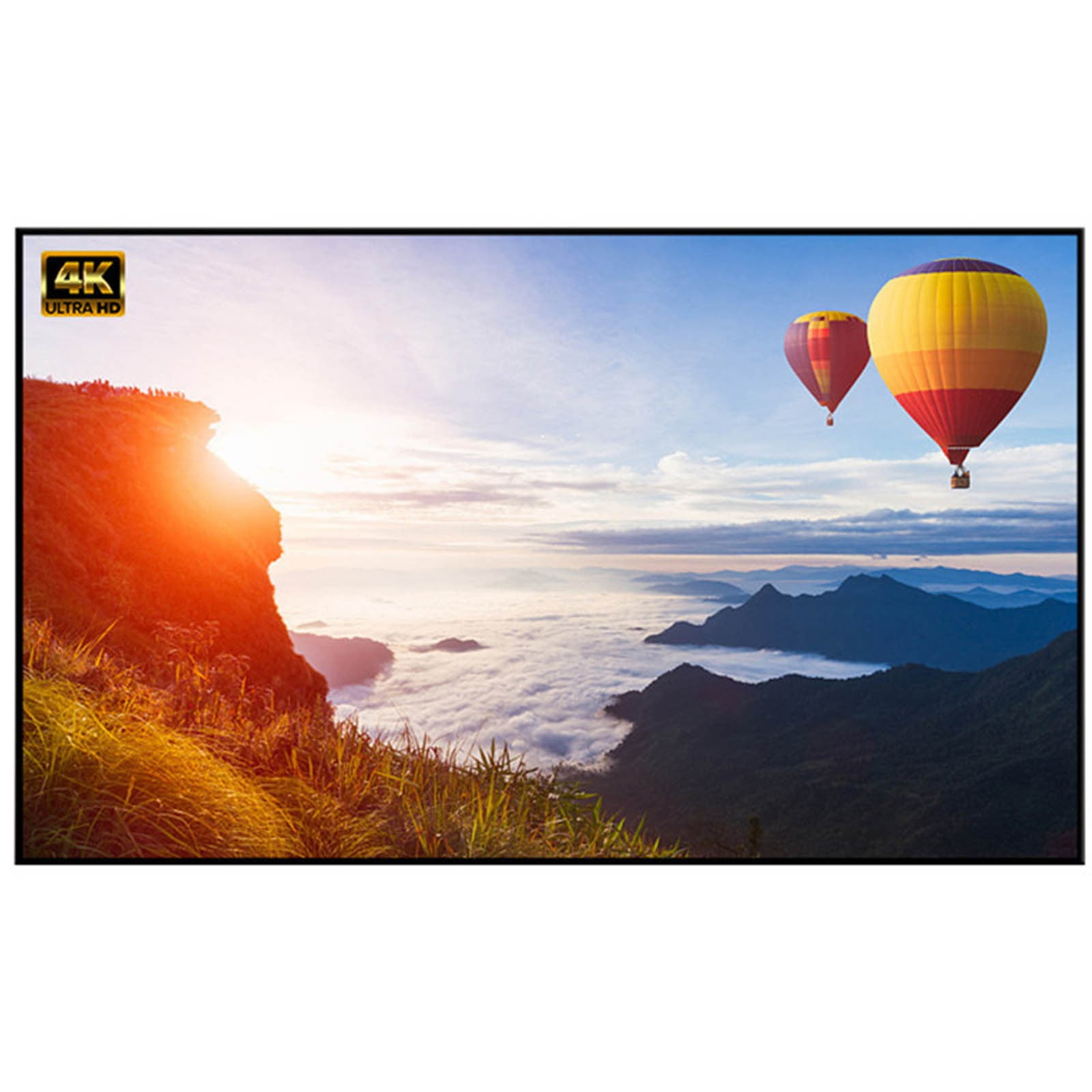 Dvkptbk Outdoor Projection Screen, Washable Projector Screen 16:9 Foldable Portable Projector Movies Screen for Home Outdoor Indoor Support Double Sided Projection