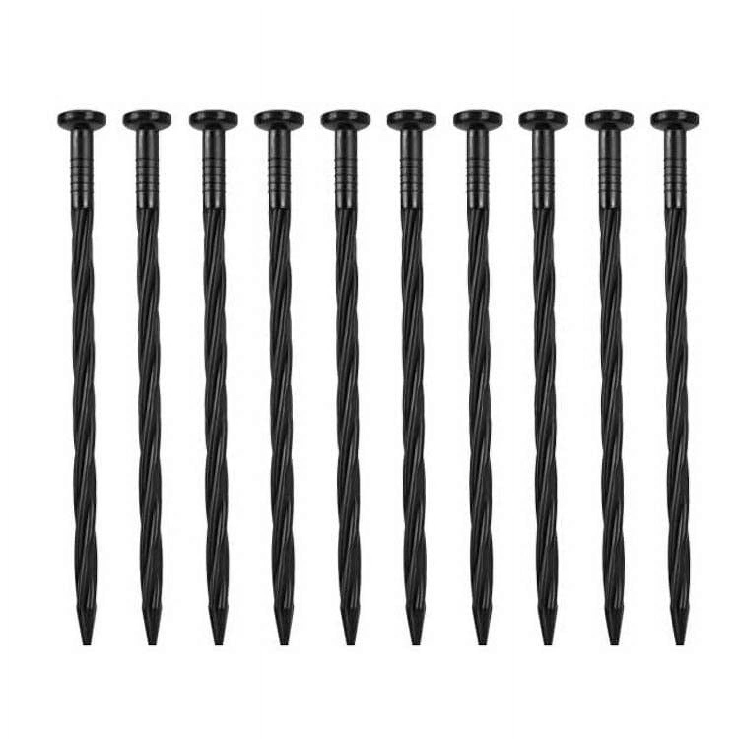WWG No Dig Garden Edging Roll 16.4 Ft Black Plastic Landscape Border with 40 Spikes 1.8 Inch Height Flexible PE Yard Edging for Flower Beds Lawn Pathways